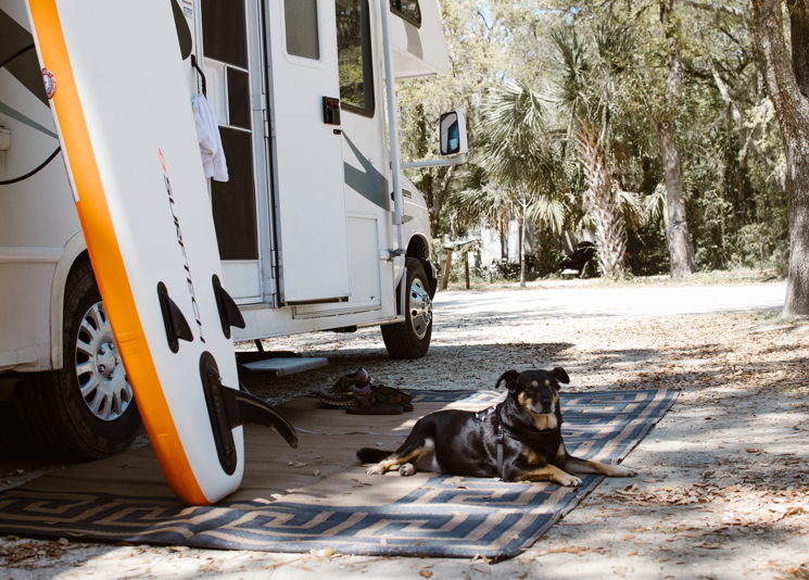 RV camping in State Park in Florida