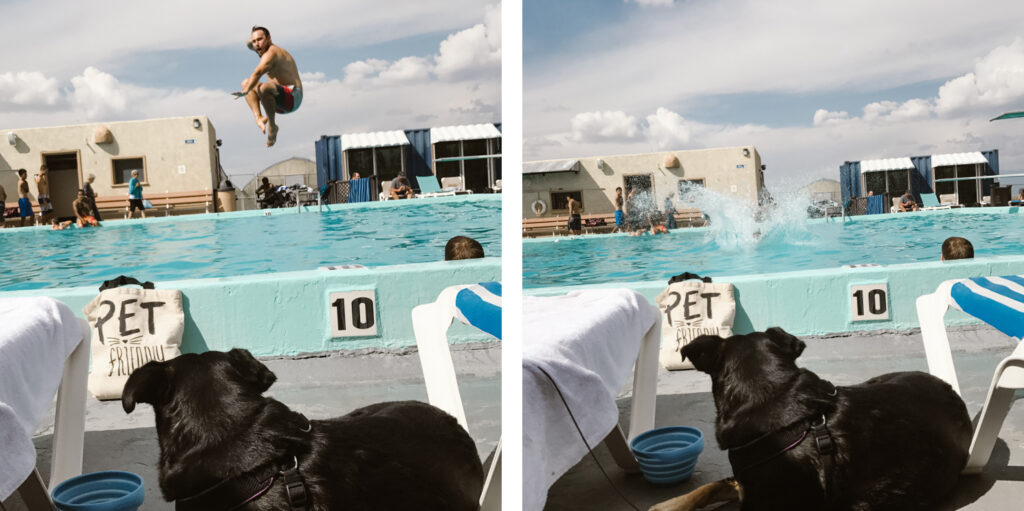 Swimming at Sand Dunes Pool